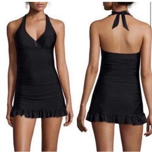 Love Your Assets by Sara Blakely Spanx Halter Swim Dress Size Medium K23